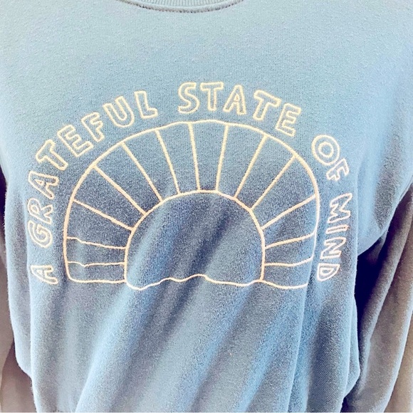 Spiritual Gangster Blue Graphic Sweatshirt Small - Picture 2 of 6